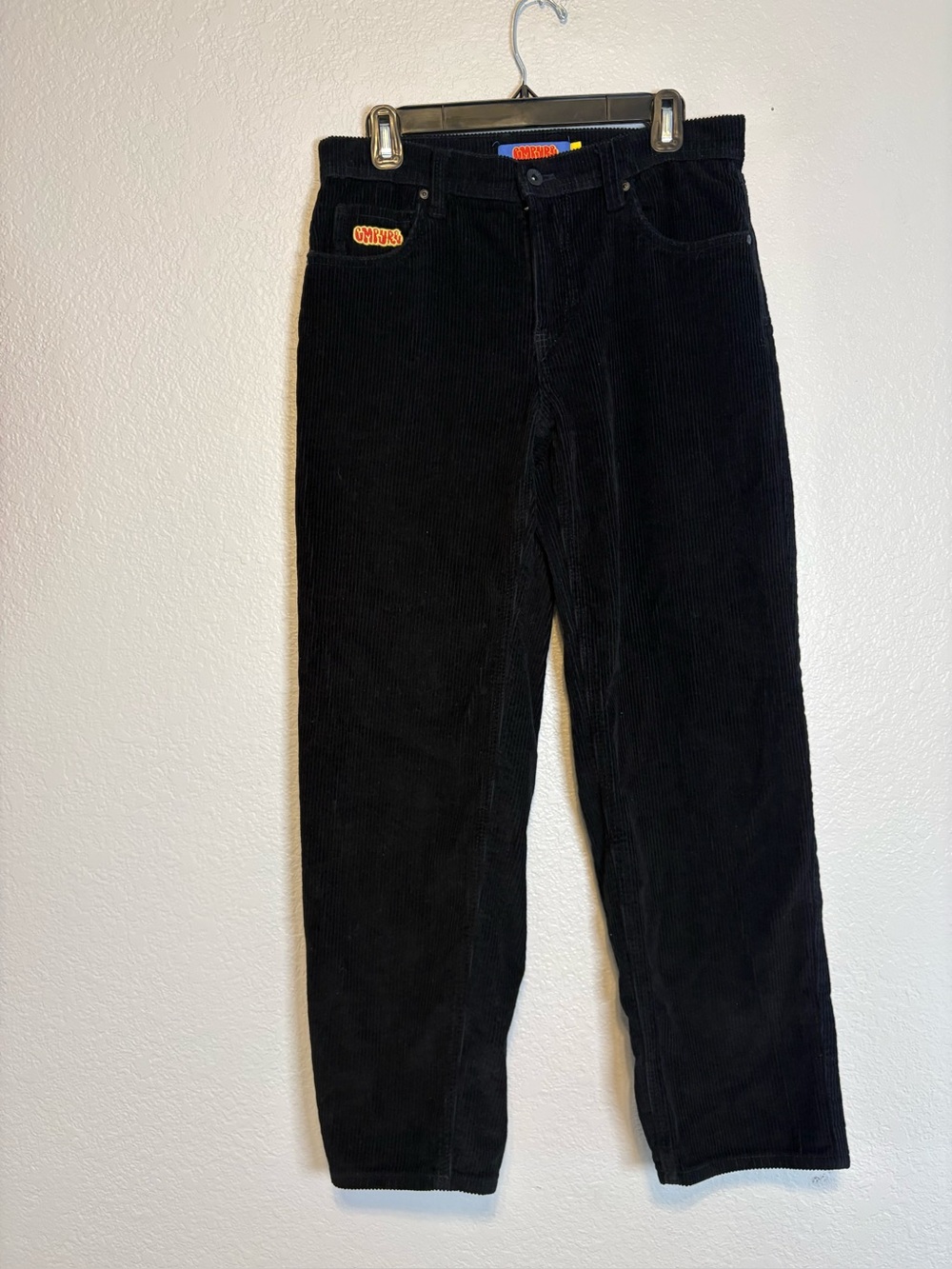 Empyre Black Corduroy Size 27 Men Teen Boy Skater Baggy Pants